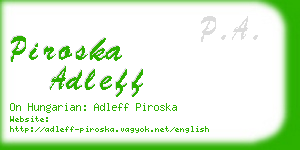 piroska adleff business card
